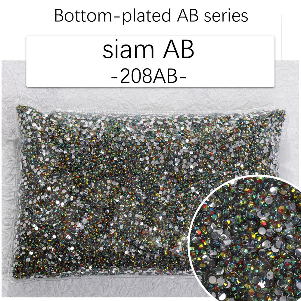 2/3Mm AB color flat bottom resin manicure drill 10000 pcs, flat bottom round resin rhinestone AB color, DIY manicure