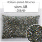 2/3Mm AB color flat bottom resin manicure drill 10000 pcs, flat bottom round resin rhinestone AB color, DIY manicure