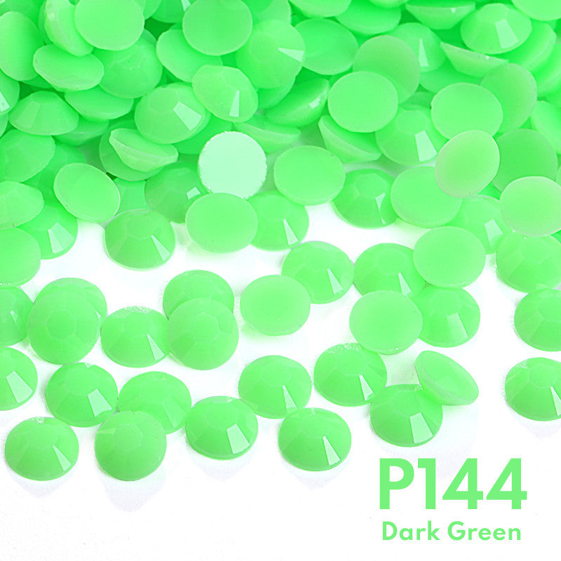 3Mm solid color resin diamond, jelly color flat bottom opaque resin series, DIY homemade nail art handmade materials, about 10,000 pieces/bag