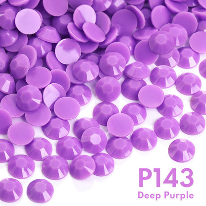 3Mm solid color resin diamond, jelly color flat bottom opaque resin series, DIY homemade nail art handmade materials, about 10,000 pieces/bag