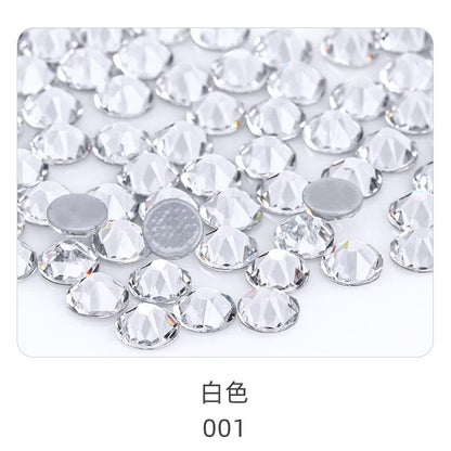 1440W/bag 4mm flat bottom round hot diamond, violent bear mobile phone case decoration, clothing accessories, jewelry accessories DIY handmade materials, glass material flat bottom rhinestone