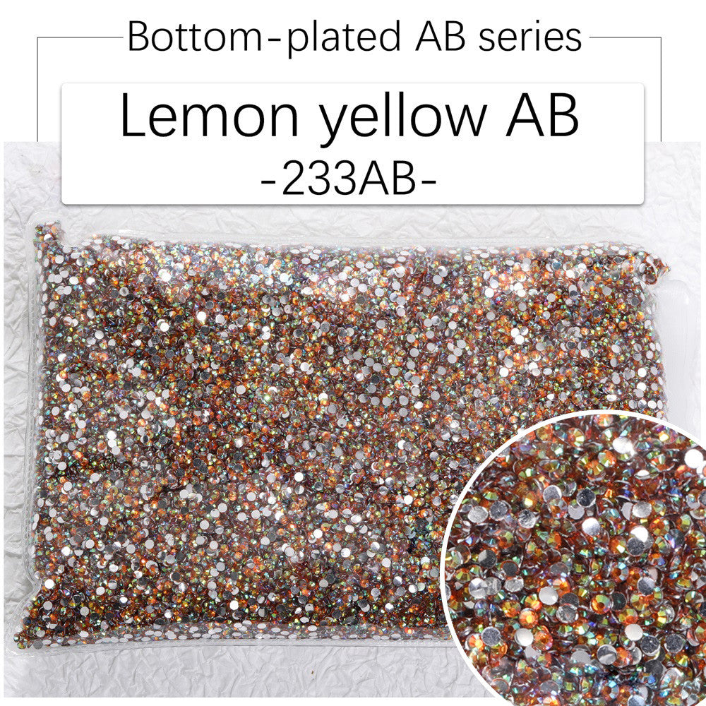 2/3Mm AB color flat bottom resin manicure drill 10000 pcs, flat bottom round resin rhinestone AB color, DIY manicure