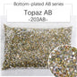 2/3Mm AB color flat bottom resin manicure drill 10000 pcs, flat bottom round resin rhinestone AB color, DIY manicure