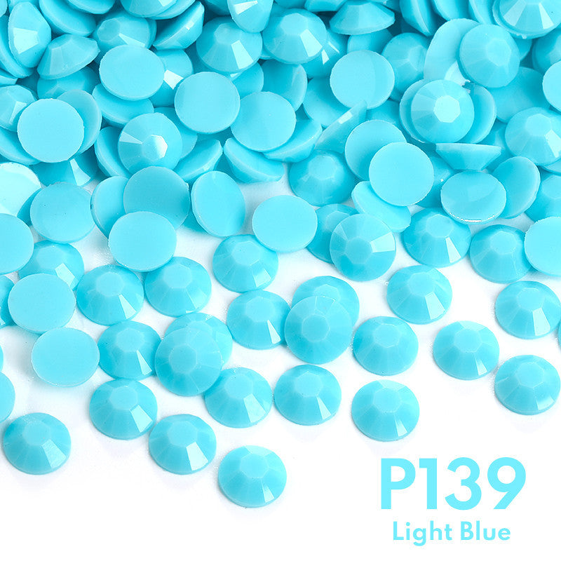 4mm solid color resin diamond, jelly color flat bottom opaque resin series, DIY homemade nail art handmade materials, about 5000 pieces/bag