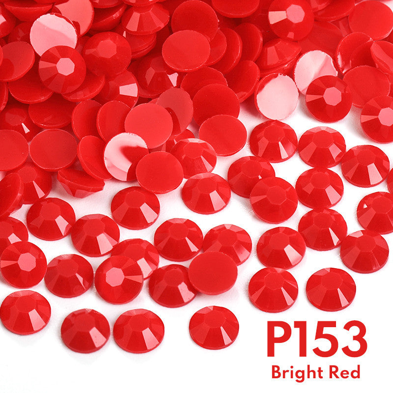 4mm solid color resin diamond, jelly color flat bottom opaque resin series, DIY homemade nail art handmade materials, about 5000 pieces/bag