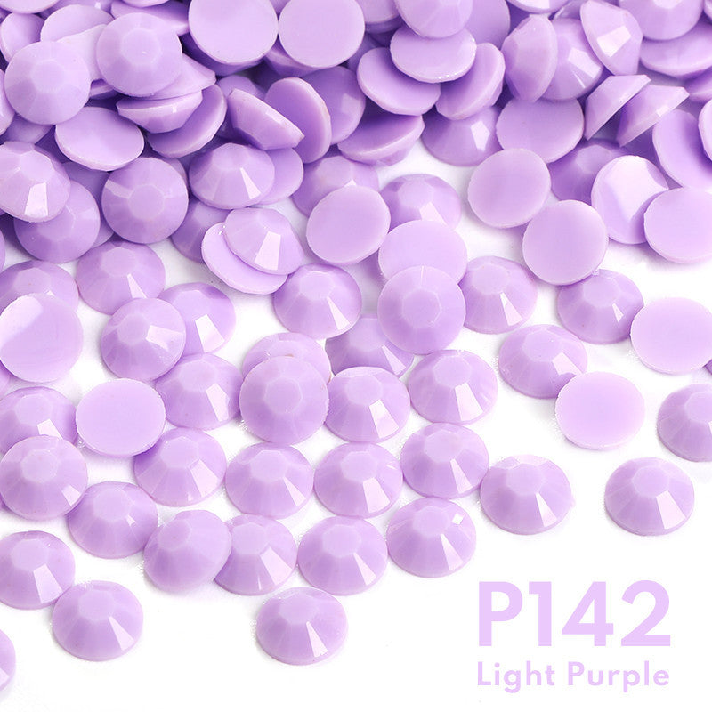 4mm solid color resin diamond, jelly color flat bottom opaque resin series, DIY homemade nail art handmade materials, about 5000 pieces/bag