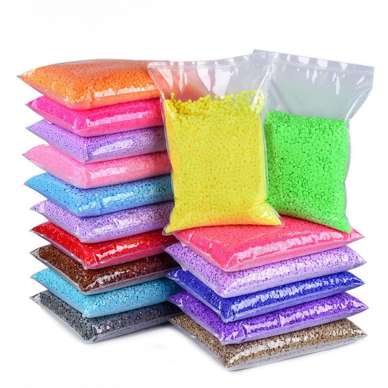 4mm solid color resin diamond, jelly color flat bottom opaque resin series, DIY homemade nail art handmade materials, about 5000 pieces/bag