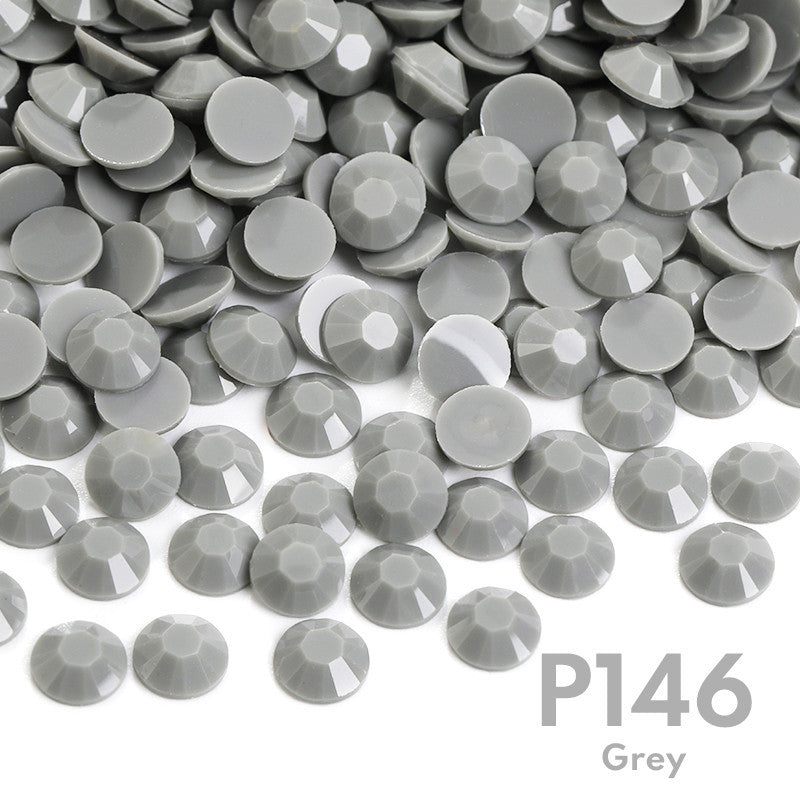 4mm solid color resin diamond, jelly color flat bottom opaque resin series, DIY homemade nail art handmade materials, about 5000 pieces/bag
