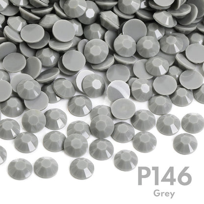 4mm solid color resin diamond, jelly color flat bottom opaque resin series, DIY homemade nail art handmade materials, about 5000 pieces/bag