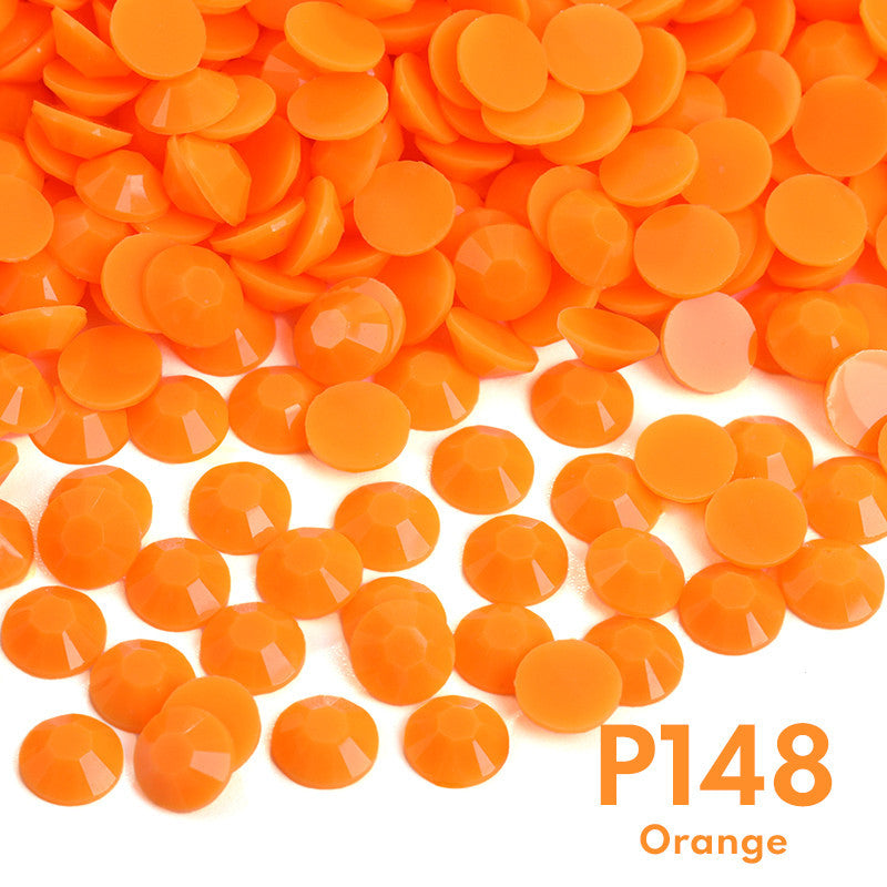 3Mm solid color resin diamond, jelly color flat bottom opaque resin series, DIY homemade nail art handmade materials, about 10,000 pieces/bag