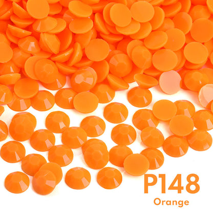 3Mm solid color resin diamond, jelly color flat bottom opaque resin series, DIY homemade nail art handmade materials, about 10,000 pieces/bag