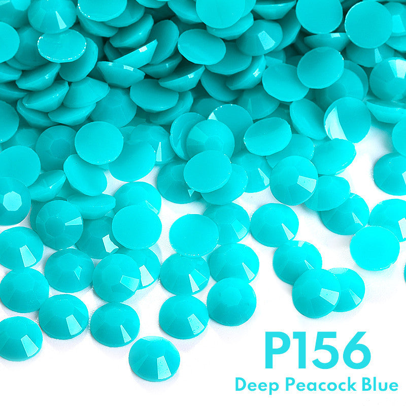 4mm solid color resin diamond, jelly color flat bottom opaque resin series, DIY homemade nail art handmade materials, about 5000 pieces/bag