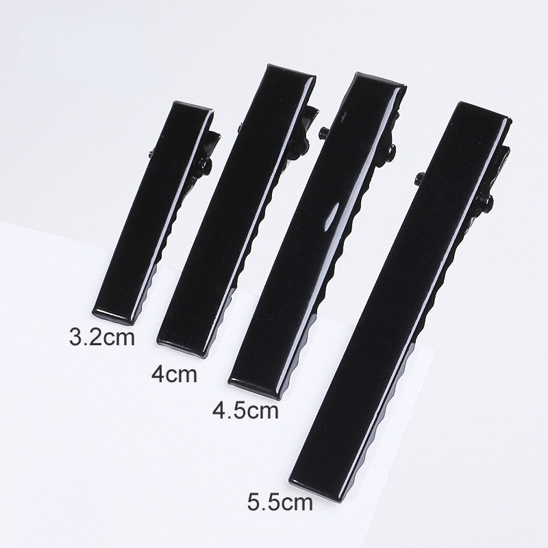 50pcs Rectangular Duckbill Clip（5.6cm/4.5cm/4.1cm/3.2cm）Metal Hairpin Simple Headdress Accessories Materials