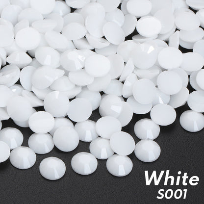 4mm solid color resin diamond, jelly color flat bottom opaque resin series, DIY homemade nail art handmade materials, about 5000 pieces/bag