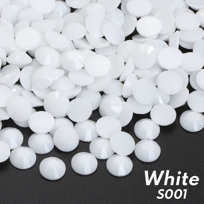 3Mm solid color resin diamond, jelly color flat bottom opaque resin series, DIY homemade nail art handmade materials, about 10,000 pieces/bag