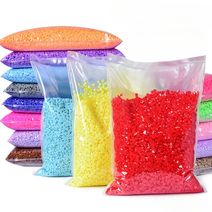 3Mm solid color resin diamond, jelly color flat bottom opaque resin series, DIY homemade nail art handmade materials, about 10,000 pieces/bag
