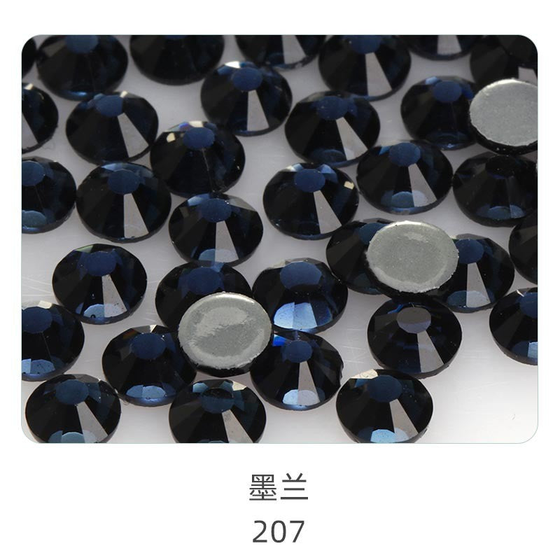 1440W/bag 4mm flat bottom round hot diamond, violent bear mobile phone case decoration, clothing accessories, jewelry accessories DIY handmade materials, glass material flat bottom rhinestone