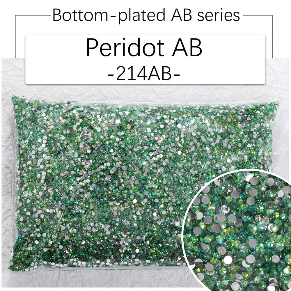 2/3Mm AB color flat bottom resin manicure drill 10000 pcs, flat bottom round resin rhinestone AB color, DIY manicure