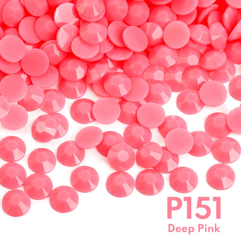 3Mm solid color resin diamond, jelly color flat bottom opaque resin series, DIY homemade nail art handmade materials, about 10,000 pieces/bag