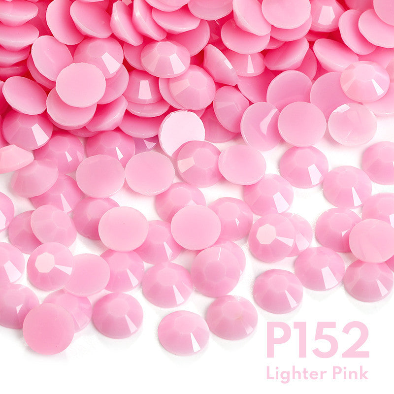 4mm solid color resin diamond, jelly color flat bottom opaque resin series, DIY homemade nail art handmade materials, about 5000 pieces/bag
