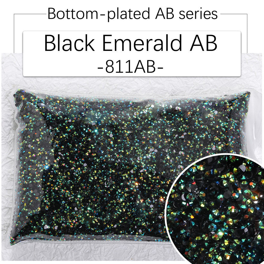 2/3Mm AB color flat bottom resin manicure drill 10000 pcs, flat bottom round resin rhinestone AB color, DIY manicure