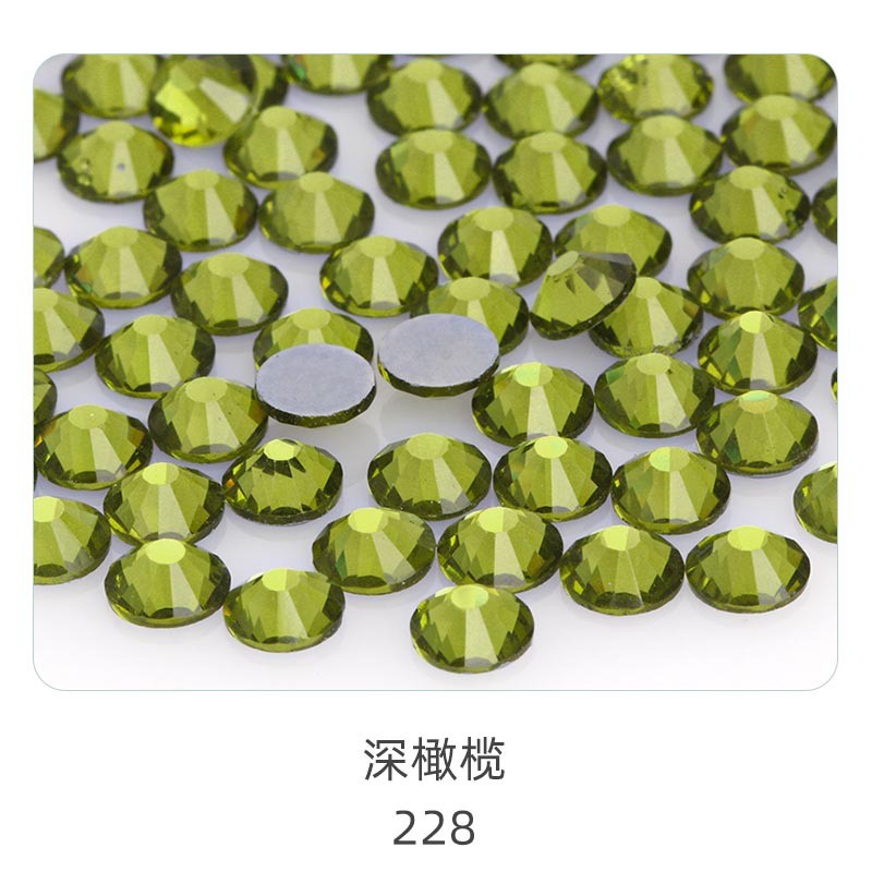 1440W/bag 4mm flat bottom round hot diamond, violent bear mobile phone case decoration, clothing accessories, jewelry accessories DIY handmade materials, glass material flat bottom rhinestone