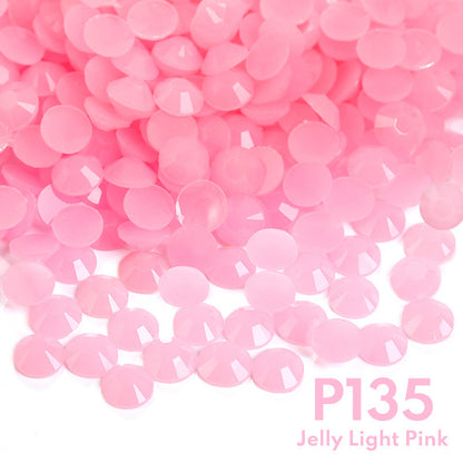4mm solid color resin diamond, jelly color flat bottom opaque resin series, DIY homemade nail art handmade materials, about 5000 pieces/bag