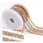 Hot Fashion Style Colorful Double Row Claw Chain Close Rhinestone Cup Chain for Clothing DIY Jewelry Accessories