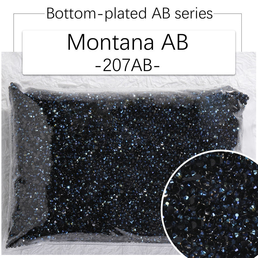 2/3Mm AB color flat bottom resin manicure drill 10000 pcs, flat bottom round resin rhinestone AB color, DIY manicure