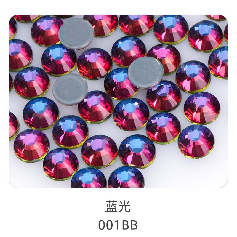 1440W/bag 4mm flat bottom round hot diamond, violent bear mobile phone case decoration, clothing accessories, jewelry accessories DIY handmade materials, glass material flat bottom rhinestone