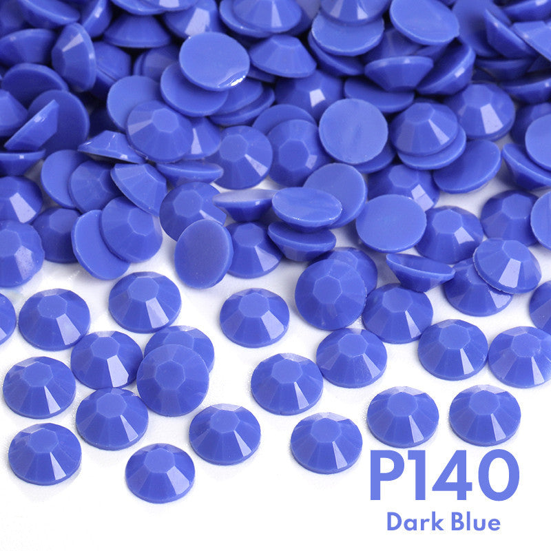 3Mm solid color resin diamond, jelly color flat bottom opaque resin series, DIY homemade nail art handmade materials, about 10,000 pieces/bag