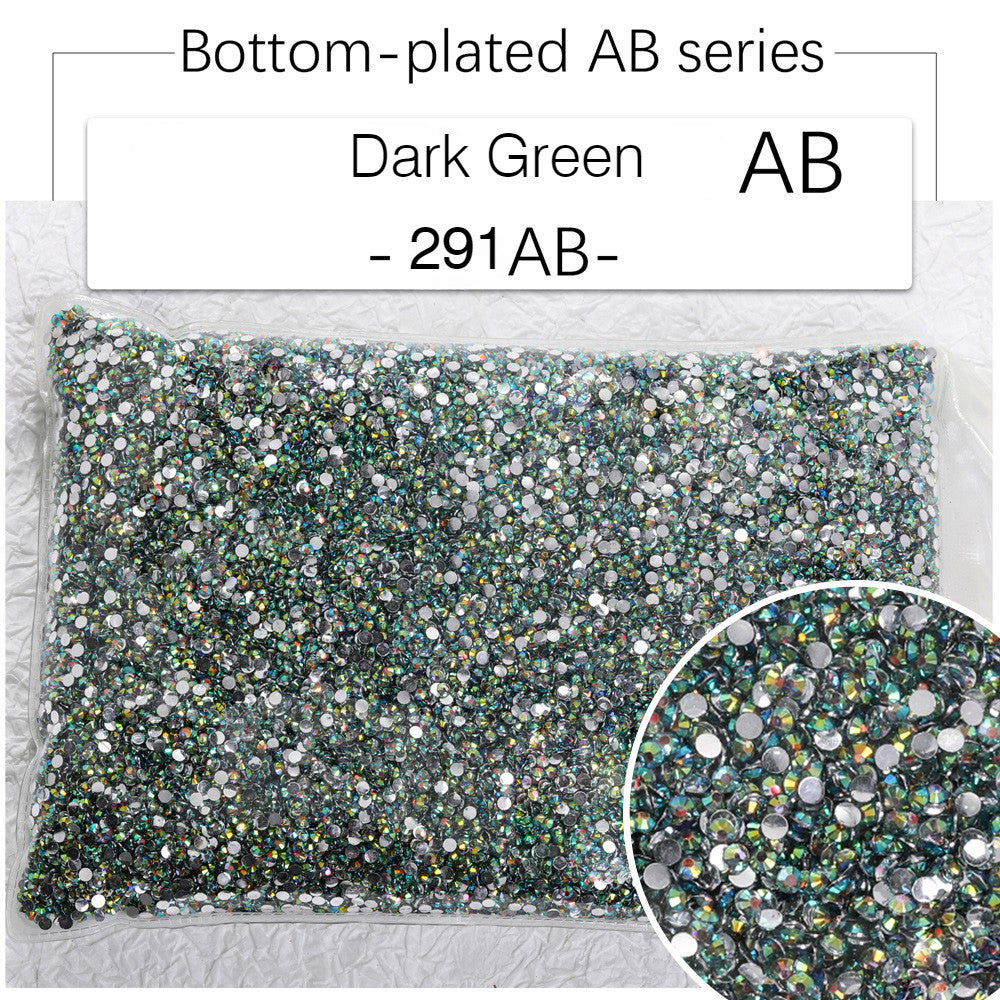 2/3Mm AB color flat bottom resin manicure drill 10000 pcs, flat bottom round resin rhinestone AB color, DIY manicure