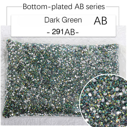 2/3Mm AB color flat bottom resin manicure drill 10000 pcs, flat bottom round resin rhinestone AB color, DIY manicure