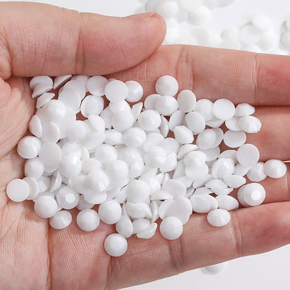3Mm solid color resin diamond, jelly color flat bottom opaque resin series, DIY homemade nail art handmade materials, about 10,000 pieces/bag