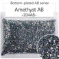 2/3Mm AB color flat bottom resin manicure drill 10000 pcs, flat bottom round resin rhinestone AB color, DIY manicure