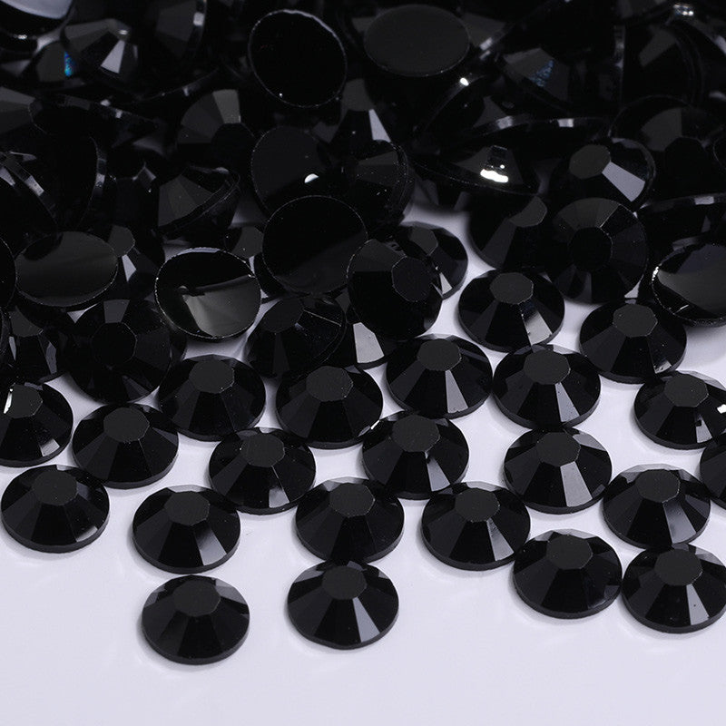 4mm solid color resin diamond, jelly color flat bottom opaque resin series, DIY homemade nail art handmade materials, about 5000 pieces/bag