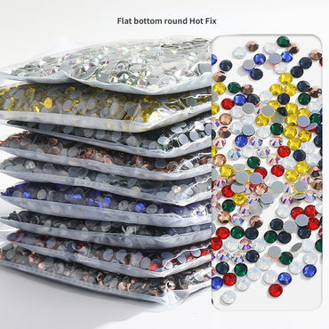 1.4mm 1440pcs Flat Back Round Hot Fix DIY Handmade Materials/clothing Accessories/jewelry Accessories/glass Materials