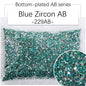 2/3Mm AB color flat bottom resin manicure drill 10000 pcs, flat bottom round resin rhinestone AB color, DIY manicure