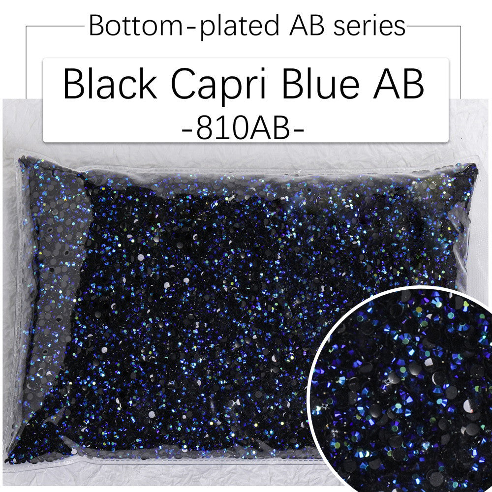 2/3Mm AB color flat bottom resin manicure drill 10000 pcs, flat bottom round resin rhinestone AB color, DIY manicure