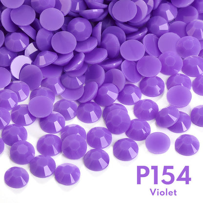 4mm solid color resin diamond, jelly color flat bottom opaque resin series, DIY homemade nail art handmade materials, about 5000 pieces/bag