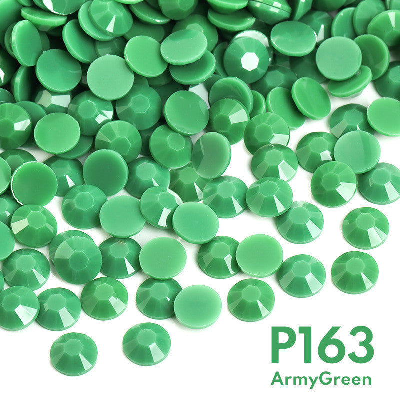 4mm solid color resin diamond, jelly color flat bottom opaque resin series, DIY homemade nail art handmade materials, about 5000 pieces/bag