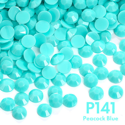 3Mm solid color resin diamond, jelly color flat bottom opaque resin series, DIY homemade nail art handmade materials, about 10,000 pieces/bag