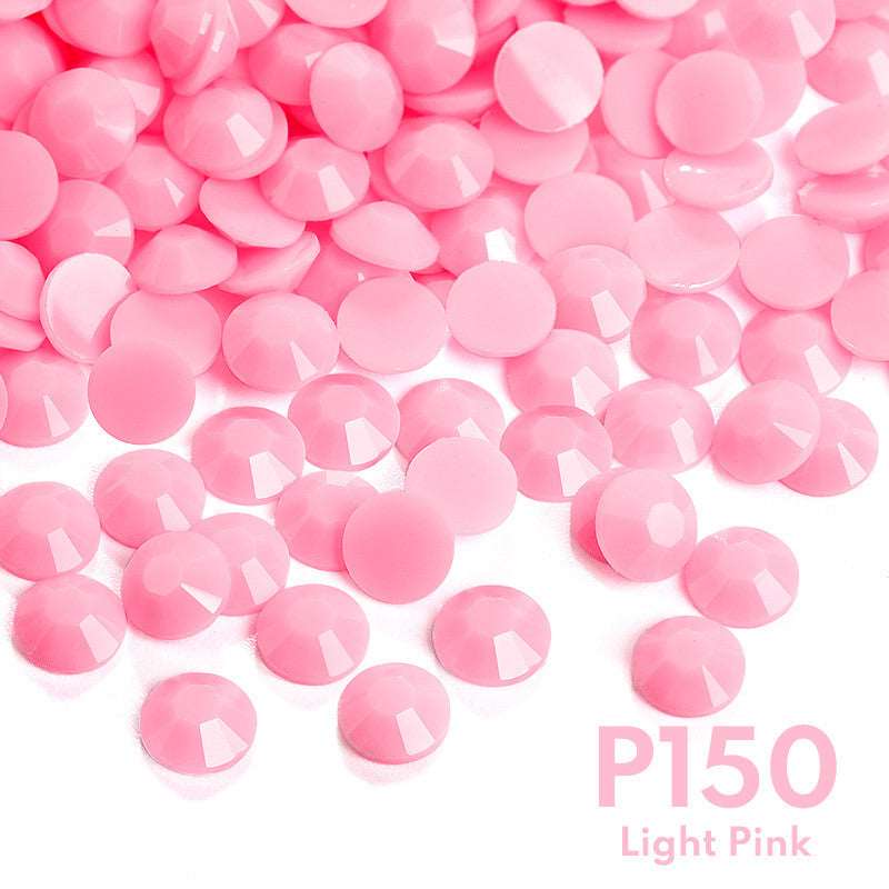 4mm solid color resin diamond, jelly color flat bottom opaque resin series, DIY homemade nail art handmade materials, about 5000 pieces/bag