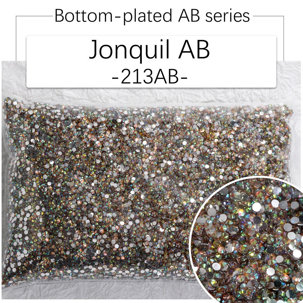2/3Mm AB color flat bottom resin manicure drill 10000 pcs, flat bottom round resin rhinestone AB color, DIY manicure