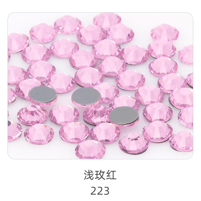 1440W/bag 4mm flat bottom round hot diamond, violent bear mobile phone case decoration, clothing accessories, jewelry accessories DIY handmade materials, glass material flat bottom rhinestone