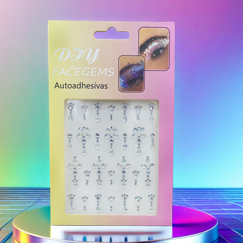 Stage Performance Butterfly Moon Face Stickers Makeup Party Festival Temporary Stickers