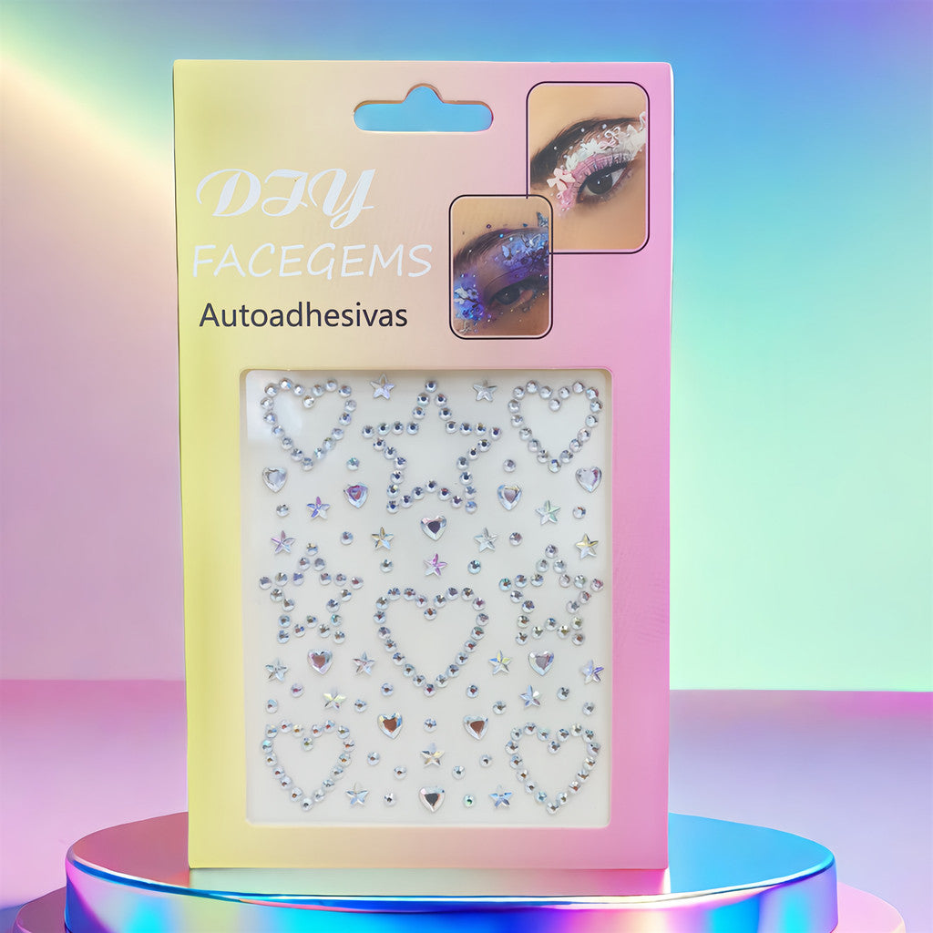 Stage Performance Butterfly Moon Face Stickers Makeup Party Festival Temporary Stickers