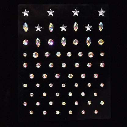 Stage Performance Butterfly Moon Face Stickers Makeup Party Festival Temporary Stickers