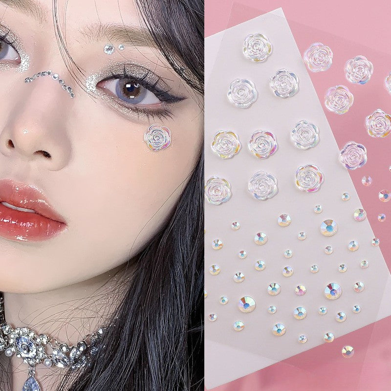 Stage Performance Butterfly Moon Face Stickers Makeup Party Festival Temporary Stickers