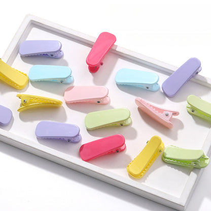 3.5cm Ultra Short Thumb Duck Beak Clip with Colorful Bangs Barrette Simple Hollow Hair Clip
